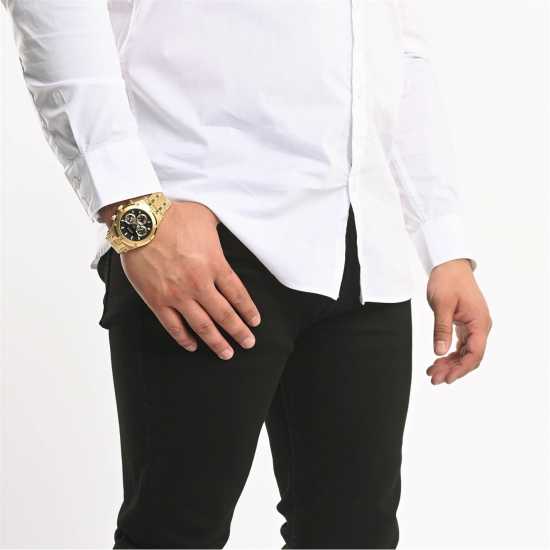 Guess Gents Gold Watch With Black Dial Guess Gents Gold Watch With Black Dial