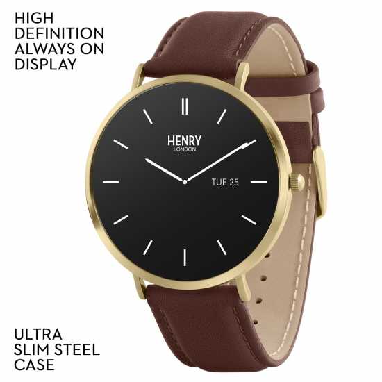 Henry London Amoled Smart Watch Кафяво 