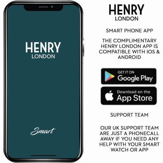 Henry London Amoled Smart Watch Кафяво Henry London Amoled Smart Watch Кафяво