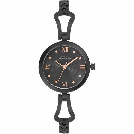 French Connection Connection Veritas Black Round Dial Womens Analogue Watch  Часовници