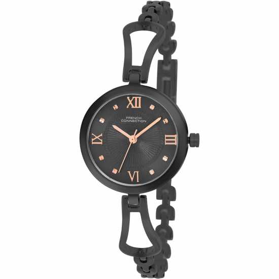 French Connection Connection Veritas Black Round Dial Womens Analogue Watch  Часовници