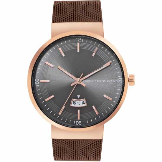 Часовници French Connection Connection Jake Round Analog Watch For Men Grey French Connection Connection Jake Round Analog Watch For Men Grey Часовници