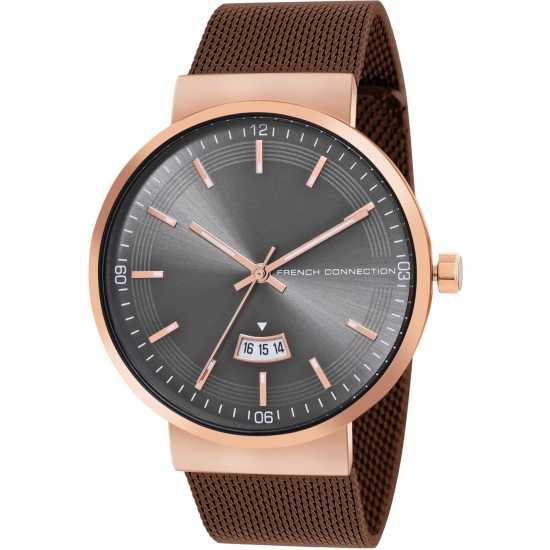 Часовници French Connection Connection Jake Round Analog Watch For Men Grey French Connection Connection Jake Round Analog Watch For Men Grey Часовници