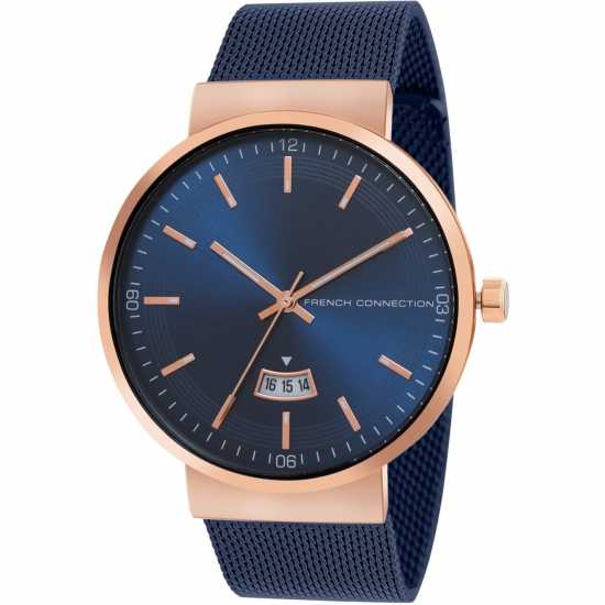 Часовници French Connection Connection Jake Round Analog Watch For Men Blue French Connection Connection Jake Round Analog Watch For Men Blue Часовници