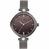 French Connection Connection Sheen Shimmer Round Analog Watch With Mesh Strap For Women Grey Часовници