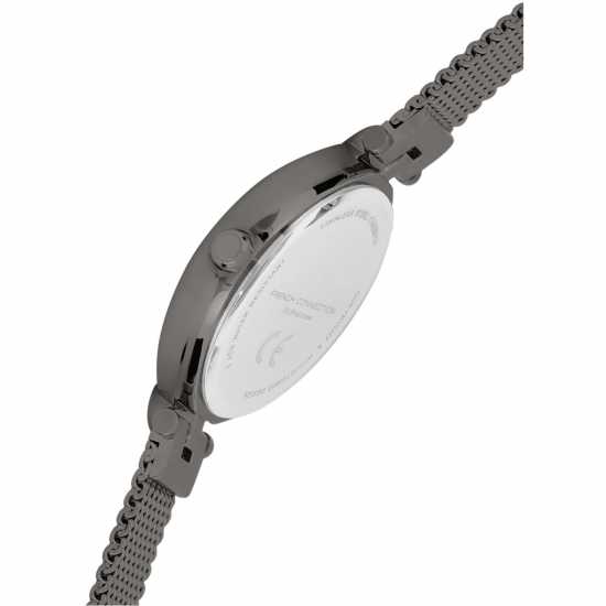 French Connection Connection Sheen Shimmer Round Analog Watch With Mesh Strap For Women Grey Часовници