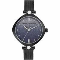 French Connection Connection Sheen Shimmer Round Analog Watch With Mesh Strap For Women Blue Часовници