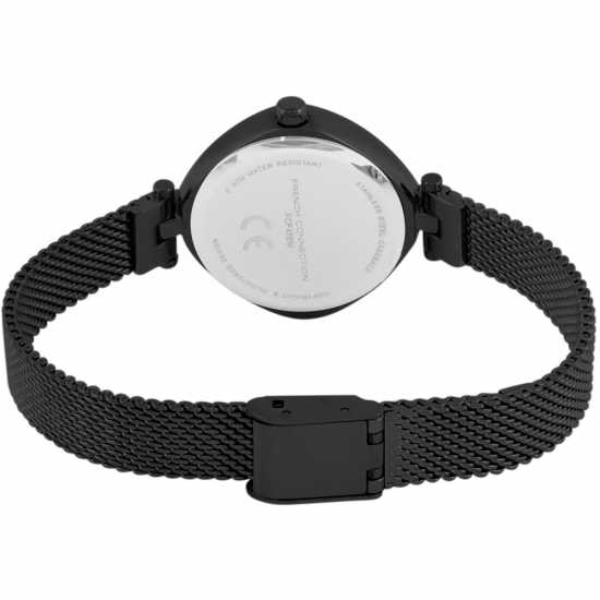 French Connection Connection Sheen Shimmer Round Analog Watch With Mesh Strap For Women Blue Часовници
