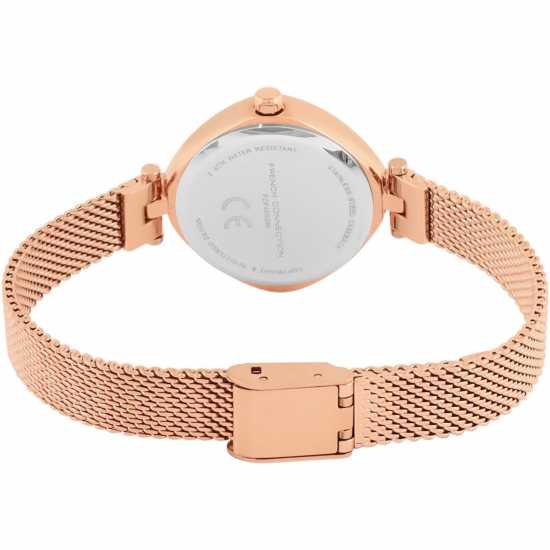 French Connection Connection Sheen Shimmer Round Analog Watch With Mesh Strap For Women Blue Часовници