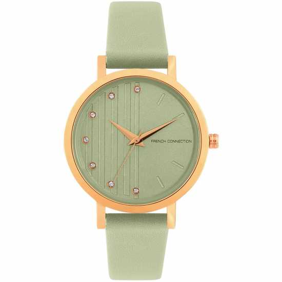 French Connection Мъжки Ръчен Часовник Connnection Analog Green Dial Womens Watch  Часовници