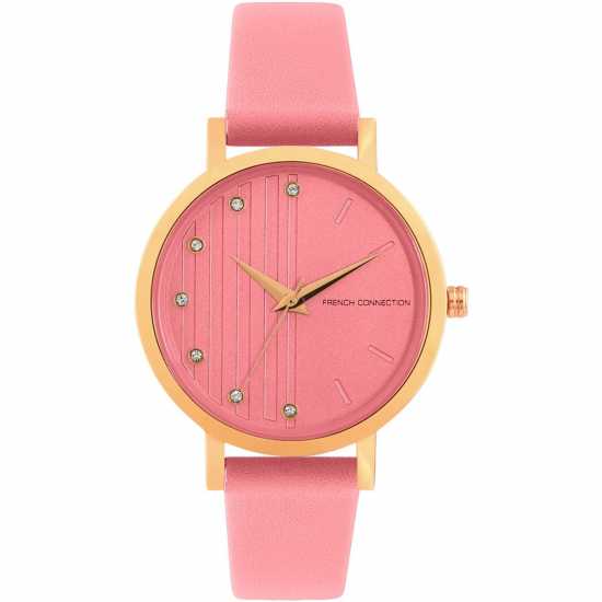 French Connection Мъжки Ръчен Часовник Connection Analog Pink Dial Womens Watch  Часовници