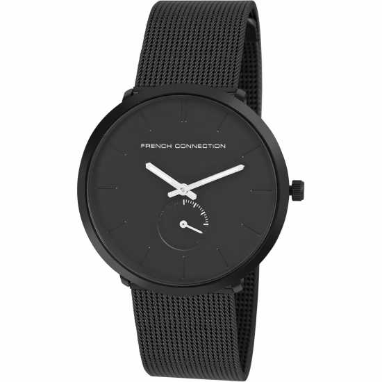 French Connection Connection Black Dial Analog Watch For Mens  Часовници