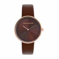 French Connection Connection Womens Analog Watch Brown Strap  Часовници