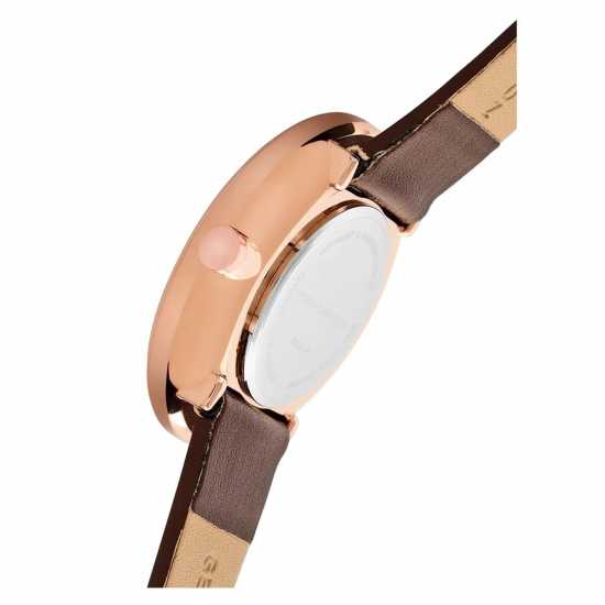 French Connection Connection Womens Analog Watch Brown Strap  Часовници