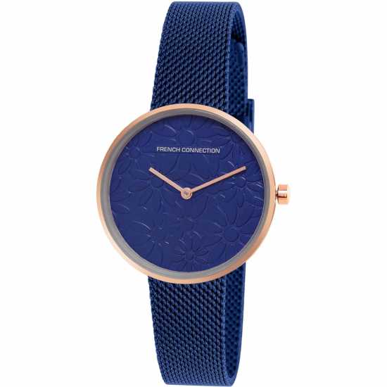 French Connection Connection Womens Fleur Analog Watch Blue Strap  Часовници
