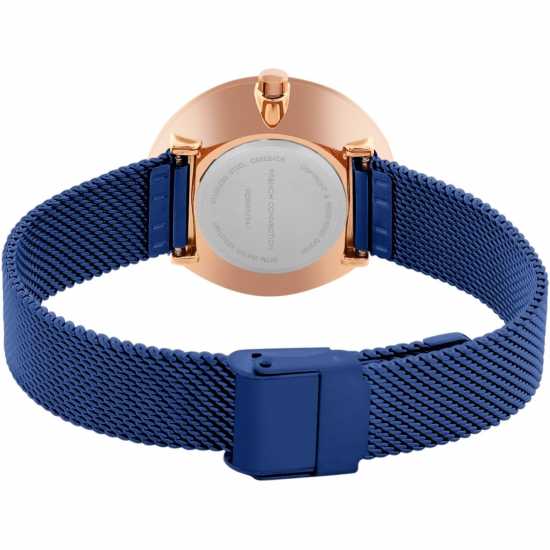 French Connection Connection Womens Fleur Analog Watch Blue Strap  Часовници