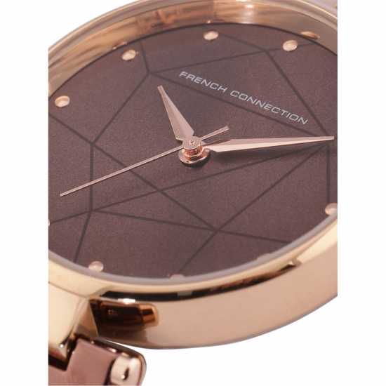 French Connection Connection Womens Analog Watch Brown Strap  Часовници