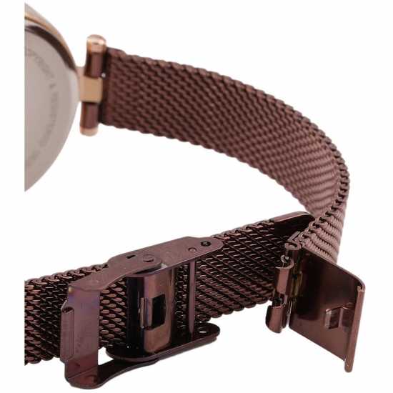 French Connection Connection Womens Analog Watch Brown Strap  Часовници