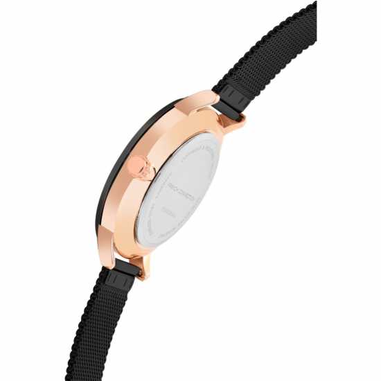 French Connection Connection Mens Analog Watch Black Strap  Часовници