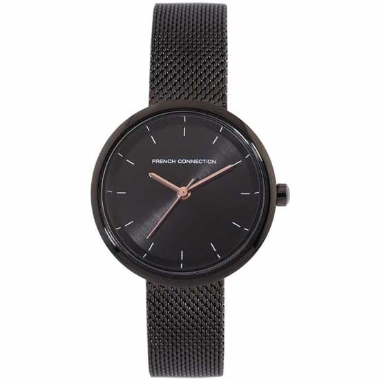 French Connection Connection Womens Analog Watch Black Strap  Часовници