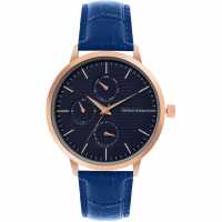 French Connection Connection Mens Analog Watch Blue Strap  Часовници