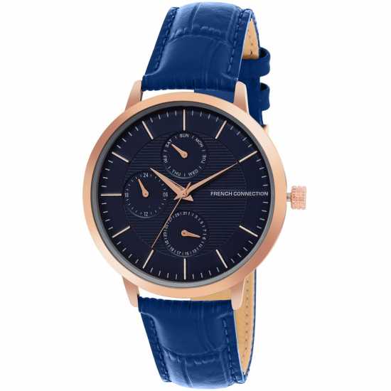 French Connection Mens Analog Watch Blue Strap  