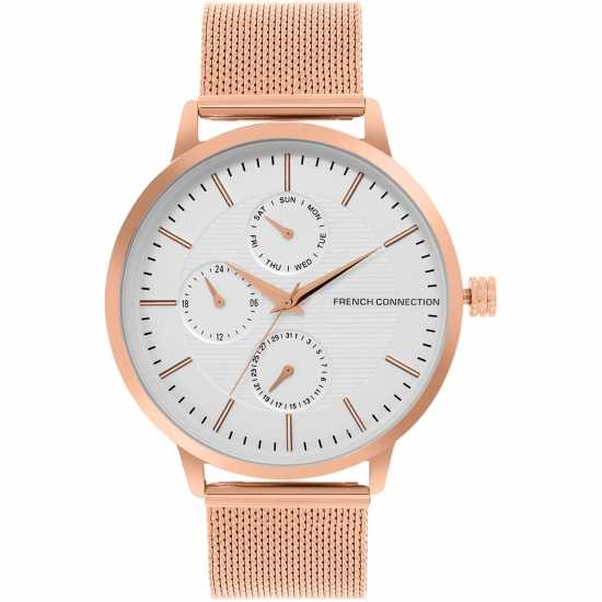 French Connection Мъжки Ръчен Часовник Connection Analog Silver Dial Mens Watch  Часовници