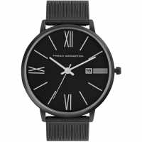 French Connection Connection Heritage Black Round Analog Watch For Men  Часовници