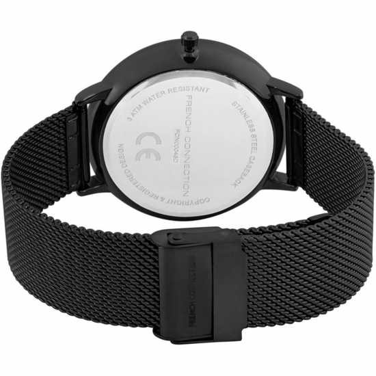 French Connection Connection Heritage Black Round Analog Watch For Men  Часовници