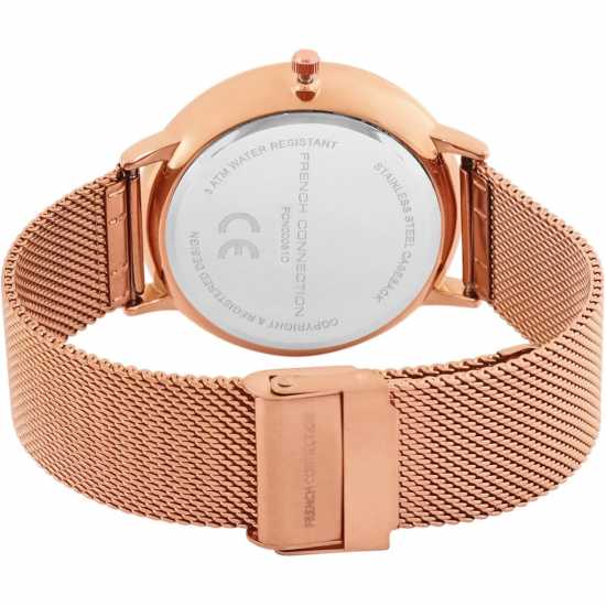 French Connection Connection Mario Rose Gold Round Analog Watch For Men  Часовници