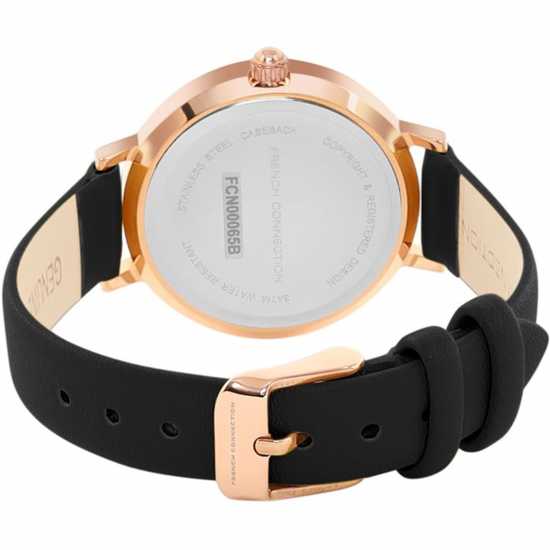 French Connection Connection Serene Mop Black Round Analog Watch For Women  Часовници