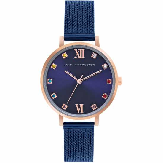 French Connection Connection Grace Blue Round Analog Watch For Women  Часовници