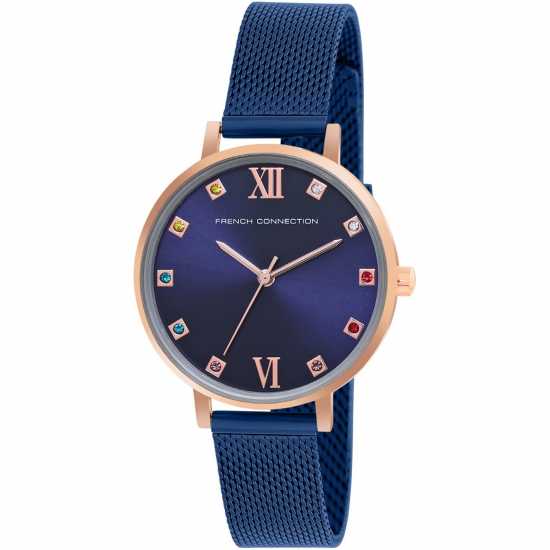 French Connection Connection Grace Blue Round Analog Watch For Women  Часовници