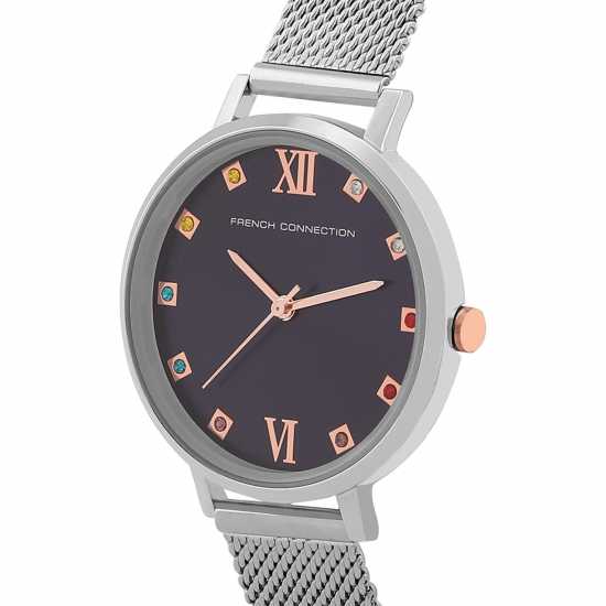 Часовници French Connection Connection Grace Blue Round Analog Watch With Steel Mesh Strap For Women French Connection Connection Grace Blue Round Analog Watch With Steel Mesh Strap For Women Часовници