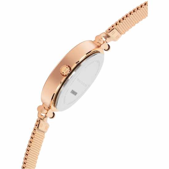 Часовници French Connection Connection Haven Silver Round Analog Watch With Rose Gold Strap For Women French Connection Connection Haven Silver Round Analog Watch With Rose Gold Strap For Women Часовници