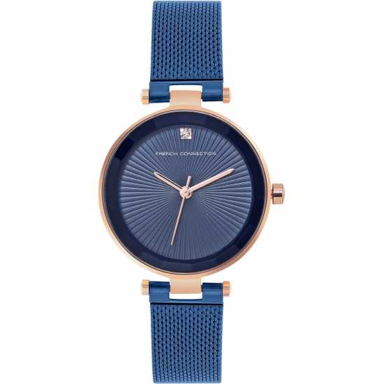 Часовници French Connection Connection Haven Blue Round Analog Watch For Women French Connection Connection Haven Blue Round Analog Watch For Women Часовници