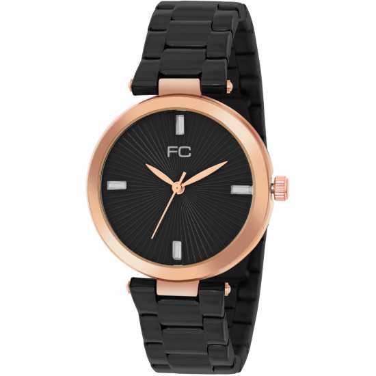 French Connection Connection Colette Black Round Analog Watch For Women  Часовници