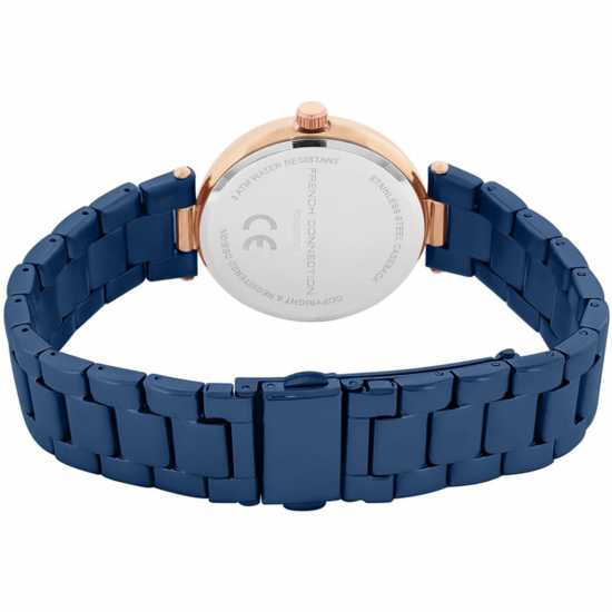 Часовници French Connection Connection Colette Blue Round Analog Watch For Women French Connection Connection Colette Blue Round Analog Watch For Women Часовници