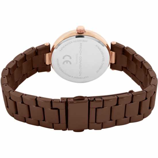 Часовници French Connection Connection Colette Brown Round Analog Watch For Women French Connection Connection Colette Brown Round Analog Watch For Women Часовници