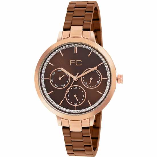 French Connection Connection Cornelia Brown Round Analog Watch For Women  Часовници