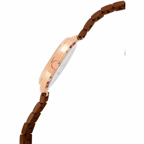 French Connection Connection Cornelia Brown Round Analog Watch For Women  Часовници