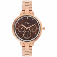 Часовници French Connection Connection Cornelia Brown Round Analog Watch With Rose Metal Strap For Women French Connection Connection Cornelia Brown Round Analog Watch With Rose Metal Strap For Women Часовници