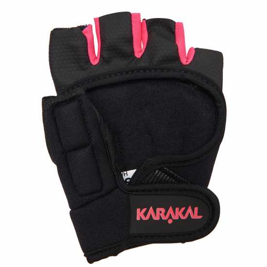 Karakal Pro Hockey Glove Junior Black/Pink 
