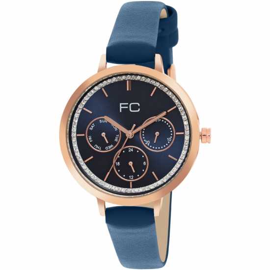 Часовници French Connection Connection Cornelia Blue Round Analog Watch For Women French Connection Connection Cornelia Blue Round Analog Watch For Women Часовници