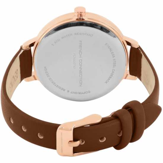 Часовници French Connection Connection Cornelia Brown Round Analog Watch For Women French Connection Connection Cornelia Brown Round Analog Watch For Women Часовници