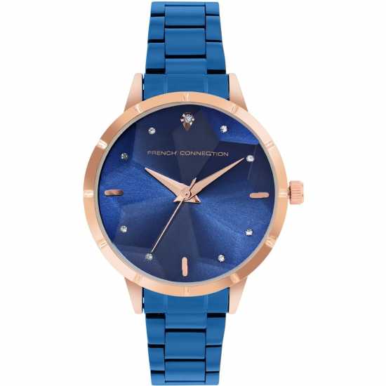 Часовници French Connection Connection Lucienne Blue Round Analog Watch For Women French Connection Connection Lucienne Blue Round Analog Watch For Women Часовници