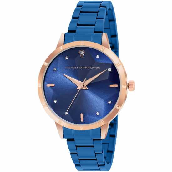 Часовници French Connection Connection Lucienne Blue Round Analog Watch For Women French Connection Connection Lucienne Blue Round Analog Watch For Women Часовници