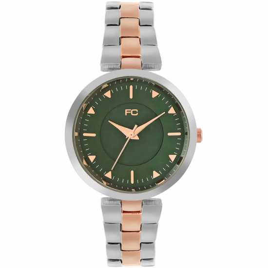 French Connection Connection Suki Green Round Analog Watch Rose Tone Metal For Women  Часовници