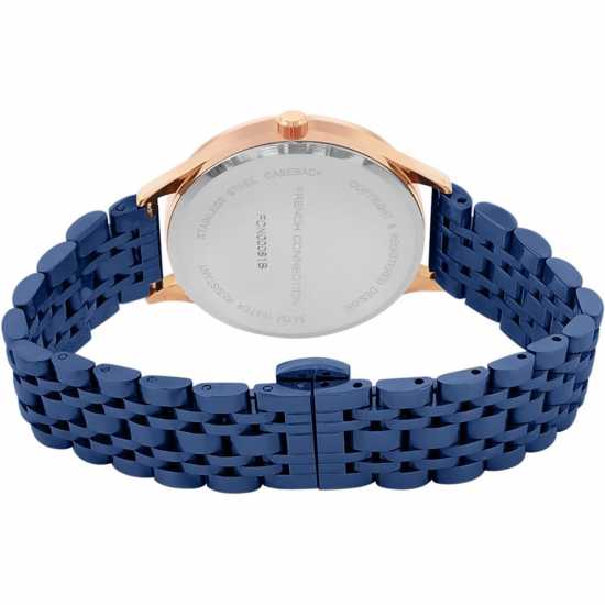 French Connection Connection Aiko Blue Round Analog Watch For Women  Часовници
