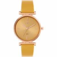 Часовници French Connection Connection Claire Mustard Round Analog Watch For Women French Connection Connection Claire Mustard Round Analog Watch For Women Часовници